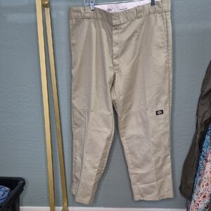 Dickies Men's Khaki Work Chinos - Loose Fit